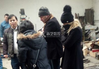 德國,客戶,來,廠,參觀,